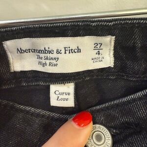 Abercrombie & Fitch Women's Dark Gray Skinny Jeans